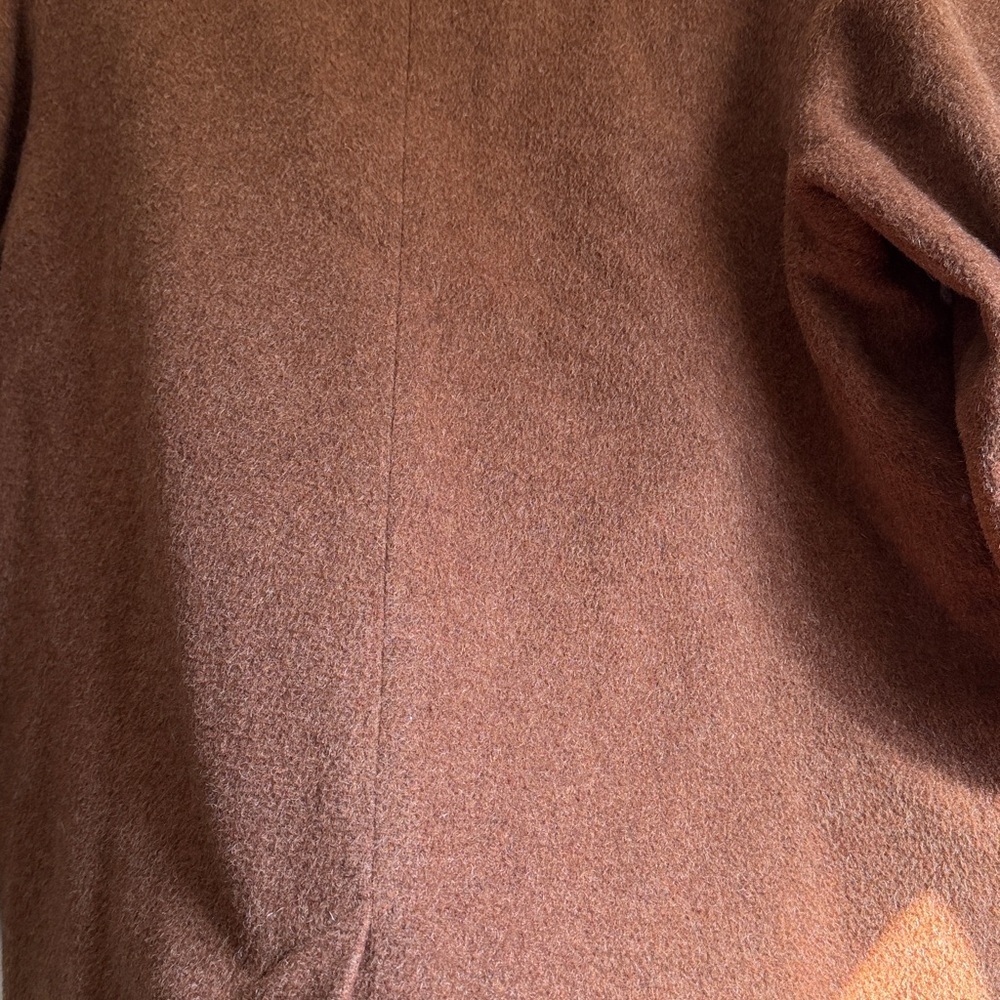 Vintage Brown Double-Breasted Alpaca Blend Coat - Picture 9 of 9
